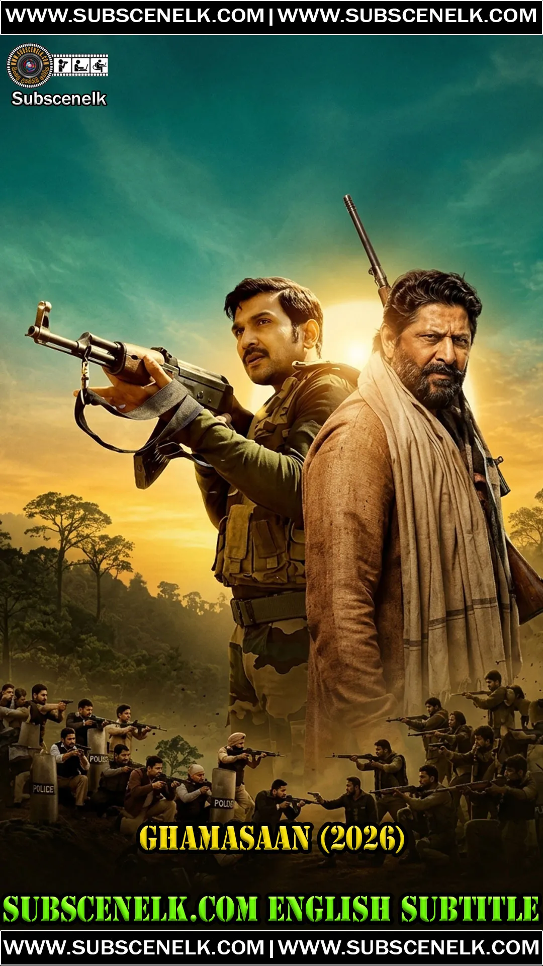 Ghamasaan 2026 English Subtitle, Arshad Warsi, Pratik Gandhi, Rajpal Yadav, Ishita Dutta, Hindi crime thriller, ZEE5, Tigmanshu Dhulia,Ghamasaan 2026, Ghamasaan Hindi movie, Arshad Warsi, Pratik Gandhi, Rajpal Yadav, Ishita Dutta, Jatin Goswami, Tigmanshu Dhulia director, ZEE5 Hindi film, Ghamasaan review, Ghamasaan plot, Ghamasaan cast, Ghamasaan runtime, Ghamasaan OTT, Hindi crime thriller, Bundelkhand dacoit drama, Maharaj dacoit, Aditya Singh IPS, cat-and-mouse chase, Jio Studios, Golden Ratio Films, Yaelstar Films, Ghamasaan Filmfare 3.0, The Hindu review, Indian Express 2.5, Times of India 2.5, Mashable India 1.5, Outlook India review, Cinema Express review, Ghamasaan English subtitle, fan-made subtitles, Ghamasaan translation, Ghamasaan review 2026, Ghamasaan critics, Ghamasaan audience score, Ghamasaan streaming, Ghamasaan release date, September 11 2026, ZEE5 India, Piiyush Singh writer, Ram Yash Singh writer, Jyoti Deshpande producer, MAMI Mumbai Film Festival, Cinevesture International Film Festival, Chicago South Asian Film Festival, Dadua dacoit inspiration, Paan Singh Tomar comparison, Bandit Queen connection, Hindi heartland film.