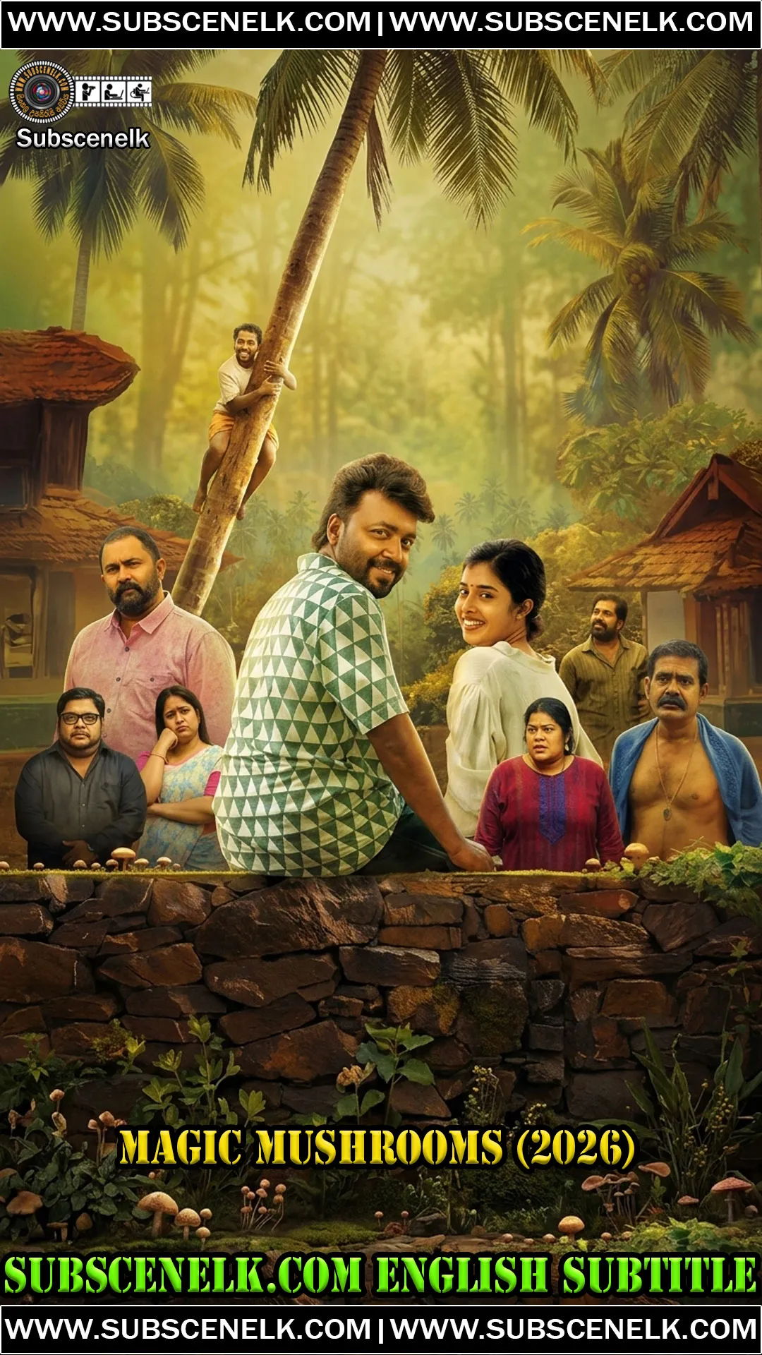 Magic Mushrooms 2026 English Subtitle, Vishnu Unnikrishnan, Akshaya Udayakumar, Malayalam comedy drama, Nadirshah,Magic Mushrooms 2026, Magic Mushrooms Malayalam movie, Vishnu Unnikrishnan, Akshaya Udayakumar, Harisree Ashokan, Johny Antony, Aju Varghese, Sidharth Bharathan, Jaffer Idukki, Althaf Salim, Nadirshah director, Aakash Dev writer, Malayalam comedy drama, Magic Mushrooms review, Magic Mushrooms plot, Magic Mushrooms cast, Magic Mushrooms runtime, Magic Mushrooms OTT, village comedy Malayalam, Kanjikkuzhi village, supernatural mystery film, rural romance Malayalam, BookMyShow 8.6, IMDb 6.0, Nadirshah Vishnu combo, Amar Akbar Antony team, Kattappanayile Rithwik Roshan team, Shankar Mahadevan song, KS Chithra song, Shreya Ghoshal song, Vineeth Sreenivasan song, Jassie Gift song, Magic Mushrooms English subtitle, fan-made subtitles, Magic Mushrooms translation, Magic Mushrooms review 2026, Magic Mushrooms critics, Magic Mushrooms audience score, Magic Mushrooms streaming, Magic Mushrooms release date, January 23 2026, January 22 2026 UAE, Malayalam film 2026, feel-good family entertainer, clean comedy Malayalam, village characters film, outdated direction criticism, no clear focus criticism, Asharaf Pilakkal producer, Manikandan Ayyappa music.