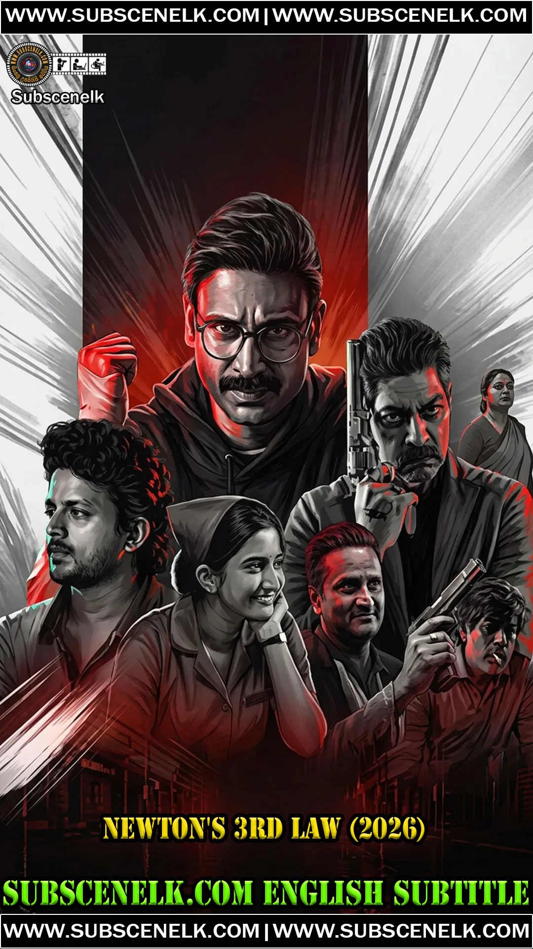 Newton's 3rd Law 2026 English Subtitle, Sumanth, Jagapathi Babu, Telugu crime thriller, Rajesh Karna, Netflix Telugu, Mark My Words Entertainment,Newton's 3rd Law 2026, Newton's 3rd Law Telugu movie, Sumanth Newton's 3rd Law, Jagapathi Babu, Rajesh Karna director, Telugu crime thriller, Netflix Telugu film, ETV Win, Mark My Words Entertainment, Newton's 3rd Law review, Newton's 3rd Law plot, Newton's 3rd Law cast, Newton's 3rd Law runtime, Newton's 3rd Law OTT, Newton's 3rd Law Netflix, period crime thriller 1999, Sumanth police role, Srinivas Avasarala, Trinadh Varma, Shelley N Kumar, Neha Pathan, Ravi Varma, Sinjith Yerramilli music, Veda Vyas Gottipati cinematography, Anil Pasala editor, Wing Chun Anji stunts, Newton's 3rd Law IMDb 8.8, The Hindu review, CineJosh review, Telangana Today, Nagarjuna trailer launch, every action has reaction, Telugu cinema 2026, crime mystery thriller, minimalist filmmaking, Newton's 3rd Law English subtitle, fan-made subtitles, Newton's 3rd Law translation, Newton's 3rd Law review 2026, Newton's 3rd Law critics, Newton's 3rd Law audience score, Newton's 3rd Law streaming, Newton's 3rd Law release date, July 31 2026, August 27 2026 ETV Win, August 28 2026 Netflix, Telugu film Netflix, multilingual release Tamil Hindi Kannada Malayalam, Harish Kohirkar producer.
